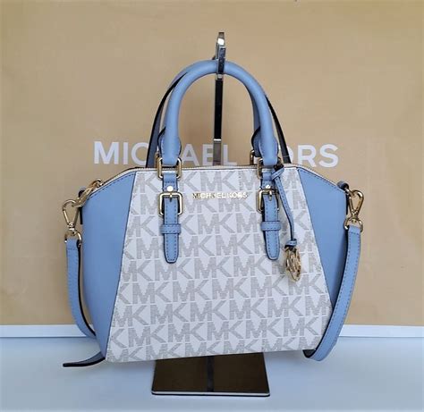 michael kors ciara medium blue|michael kors ciara satchel.